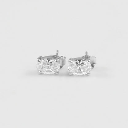 Oval Solitaire Studs