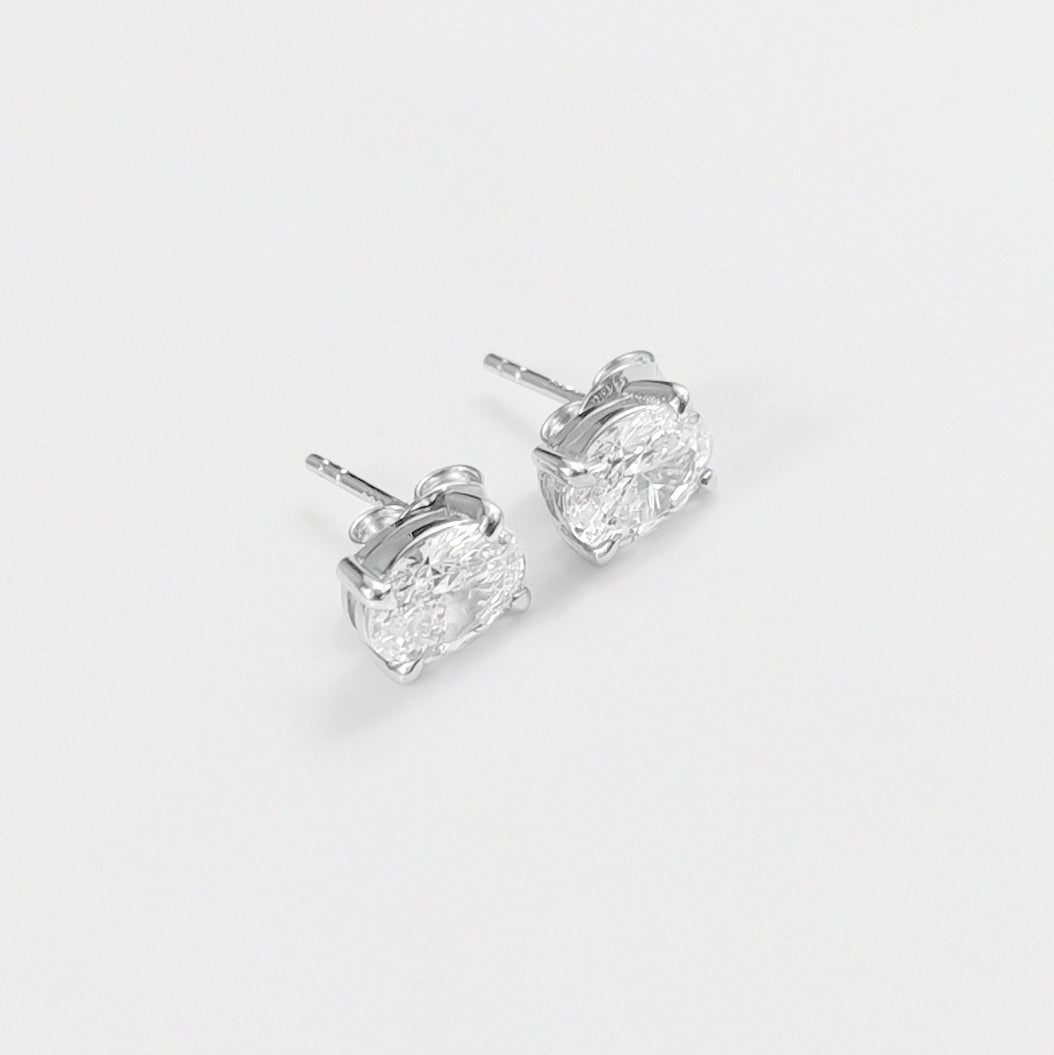 Oval Solitaire Studs