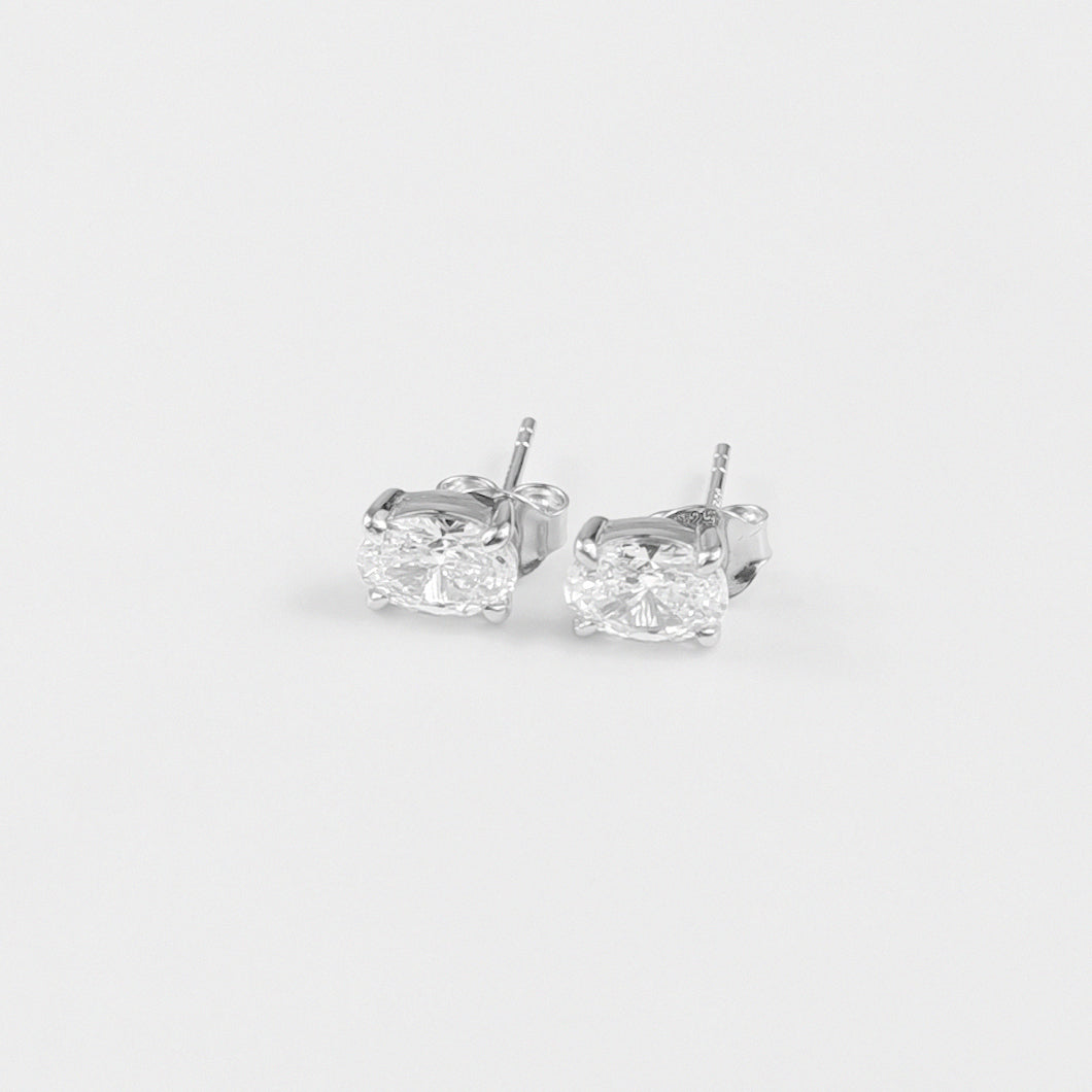 Oval Solitaire Studs