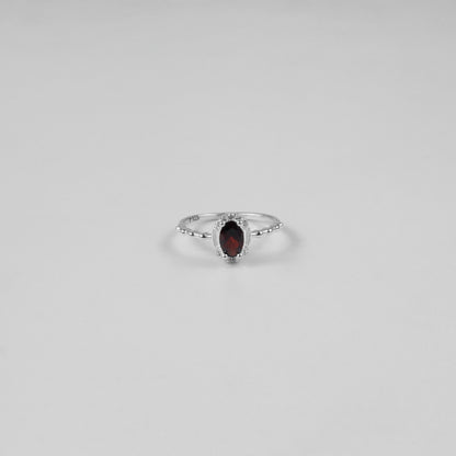 Oxblood Oval Ring