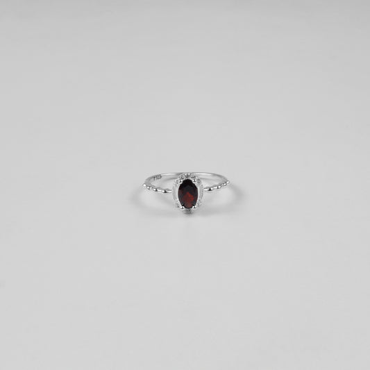 Oxblood Oval Ring