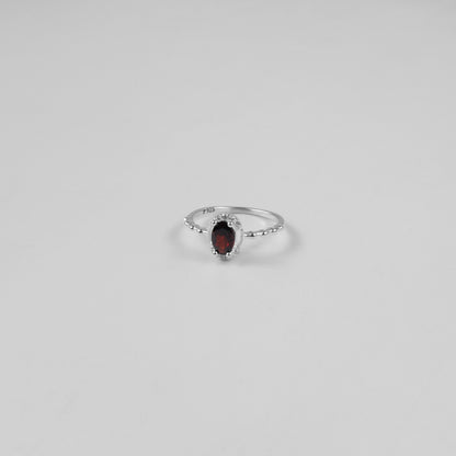 Oxblood Oval Ring
