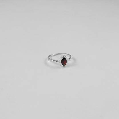 Oxblood Oval Ring