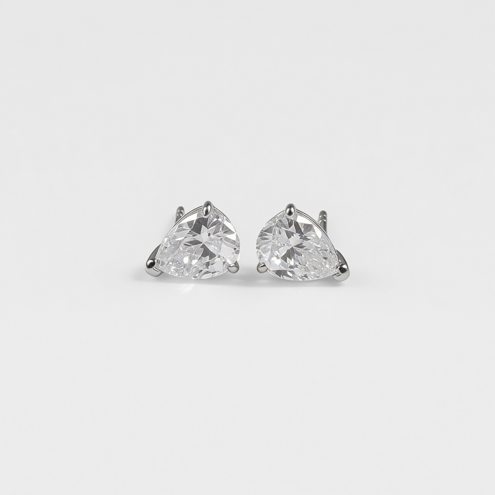 Pear Gemstone Ear Studs