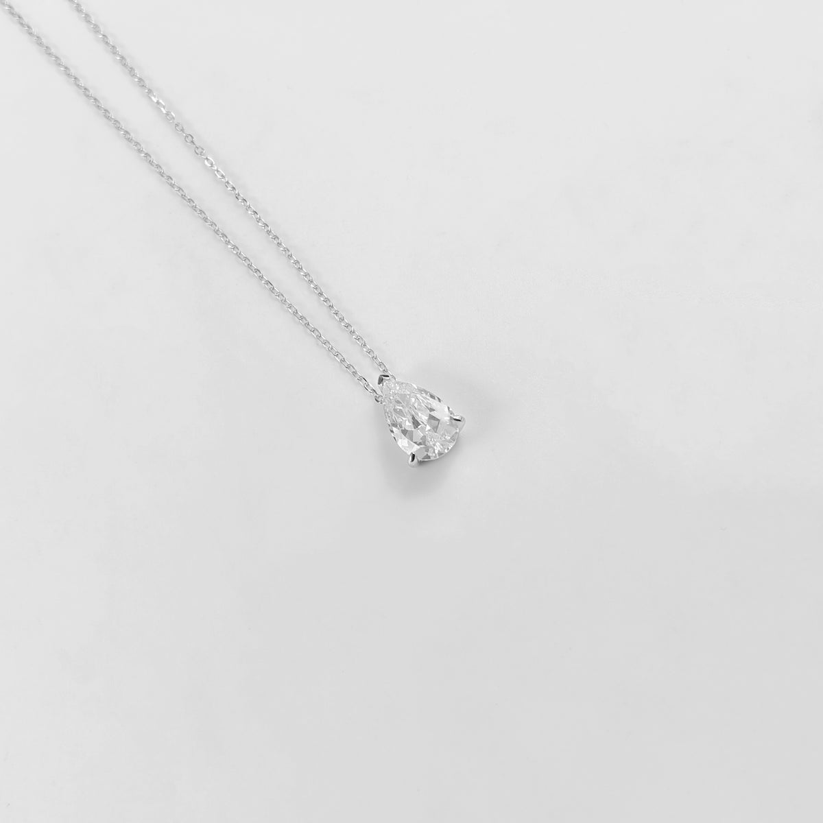 Pear Gemstone Necklace