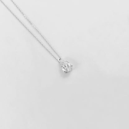 Pear Gemstone Necklace