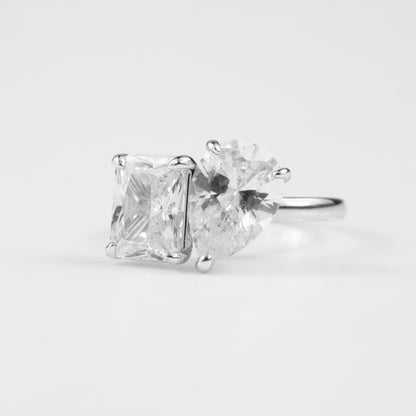Pear & Emerald Cut Ring