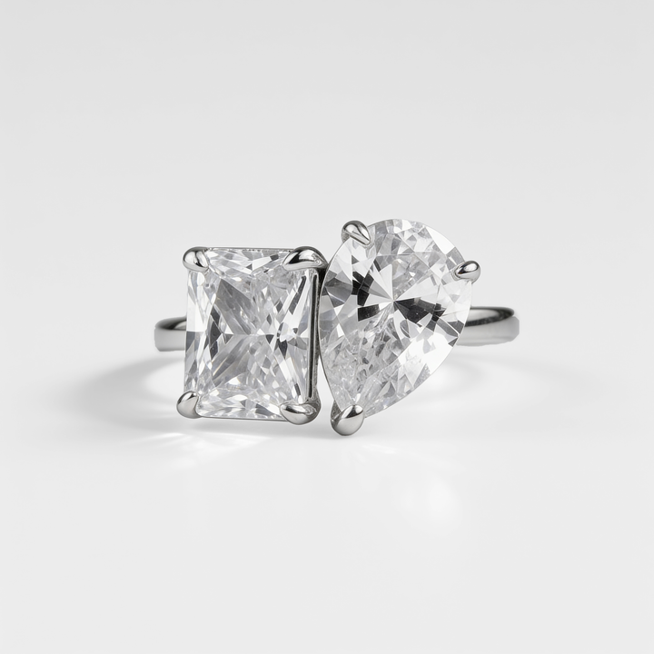 Pear & Emerald Cut Ring