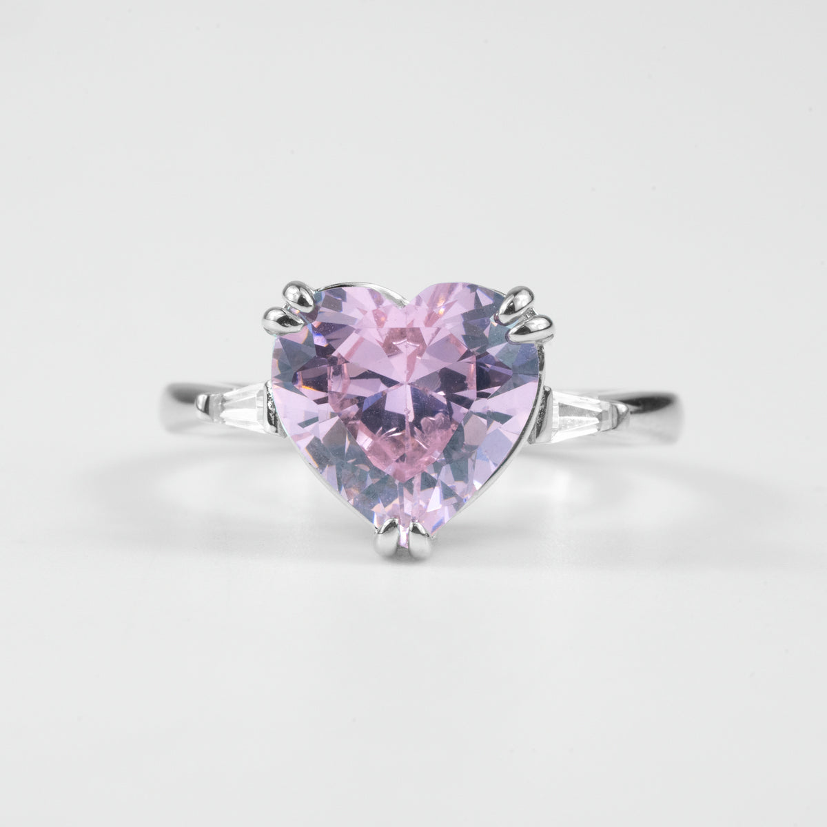 Pink Orchid Heart Ring