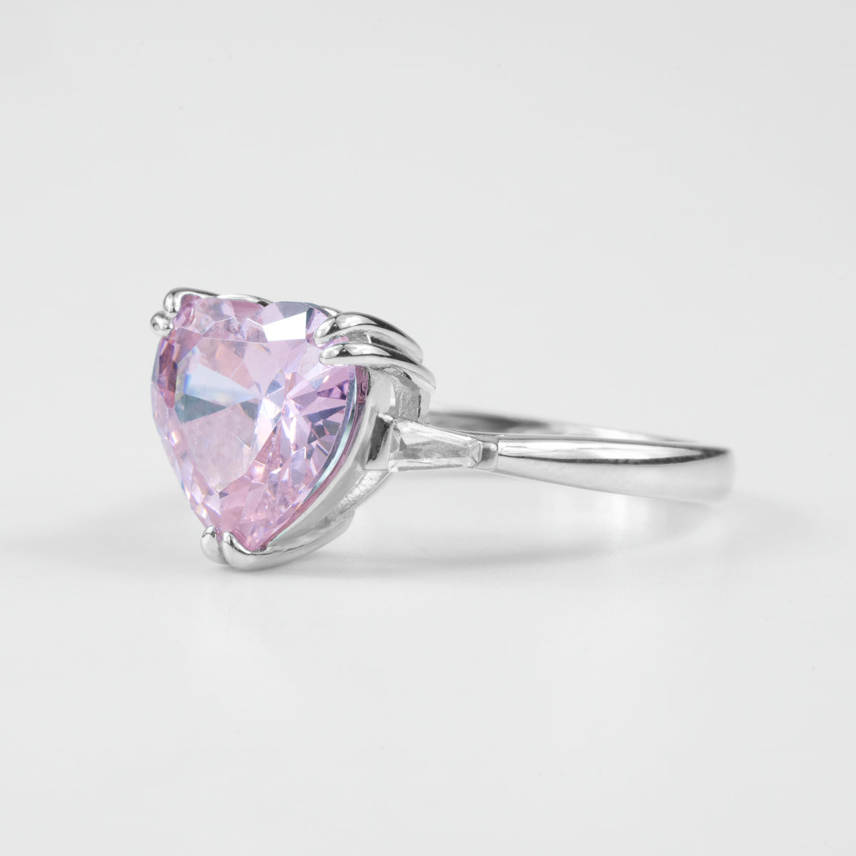 Pink Orchid Heart Ring