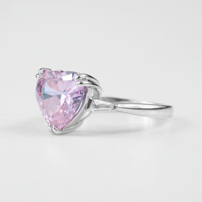 Pink Orchid Heart Ring