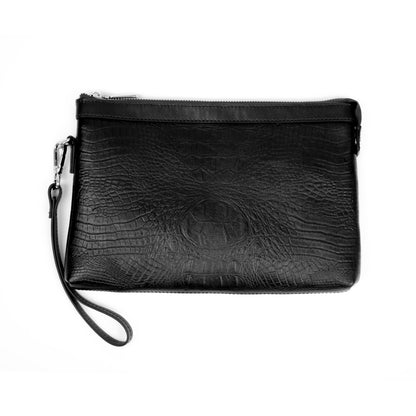 Regent Croc Clutch Bag (Black)