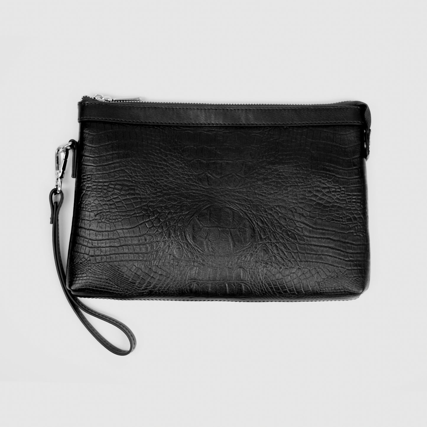 Regent Croc Clutch Bag (Black)