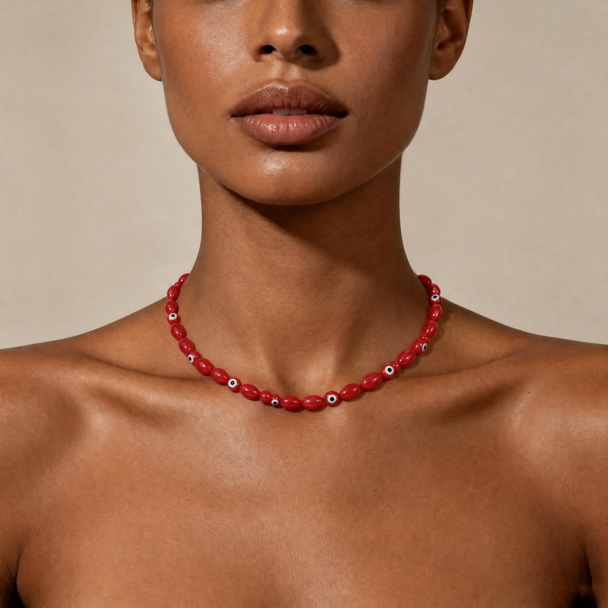 Rouge Vision Beaded Collar