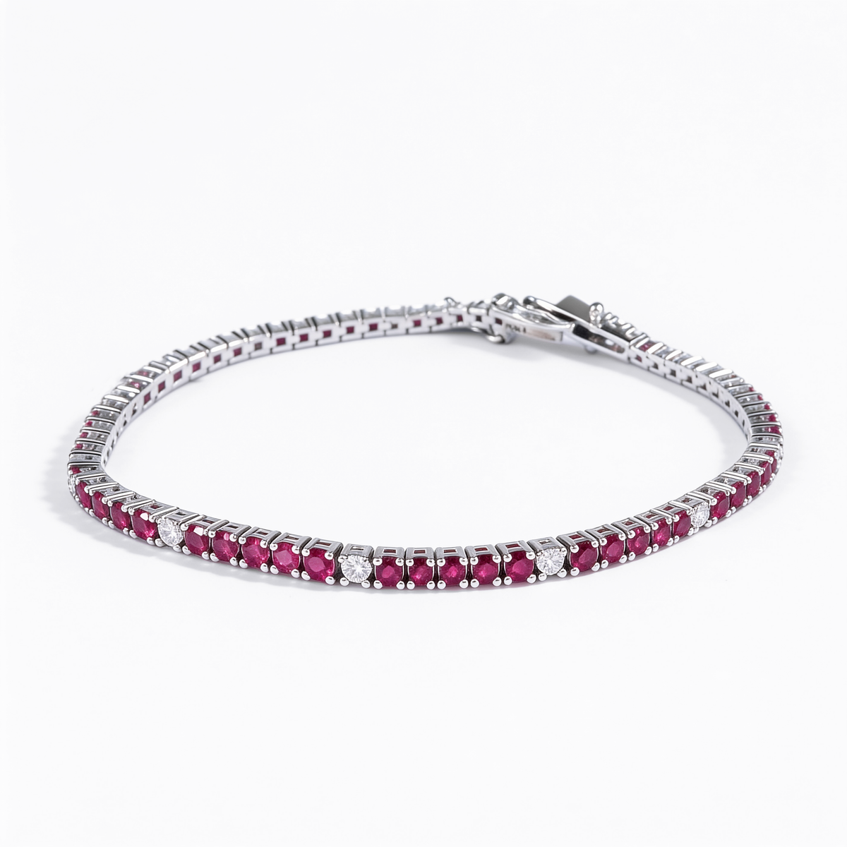 Rouge & Frost Tennis Bracelet