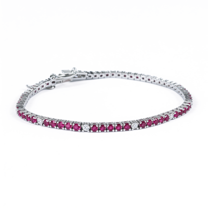 Rouge & Frost Tennis Bracelet