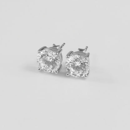 Round Brilliant Ear Studs