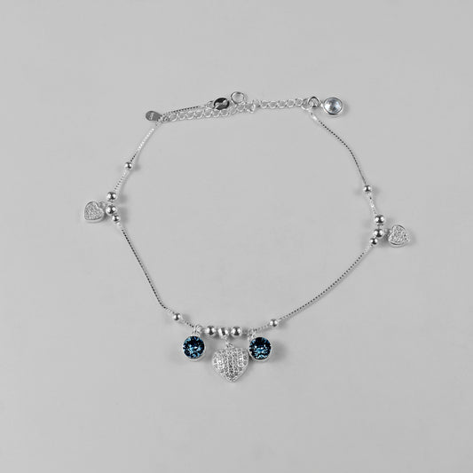 Sea-Kissed Heart Anklet