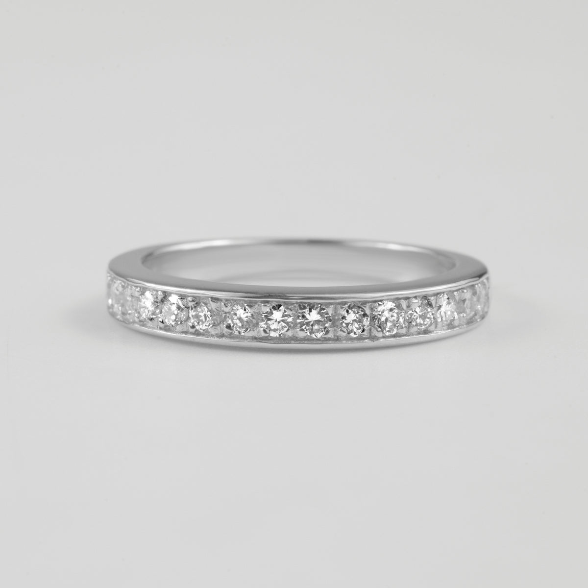 Seamless Sterling Silver Lab-Grown Diamond Ring