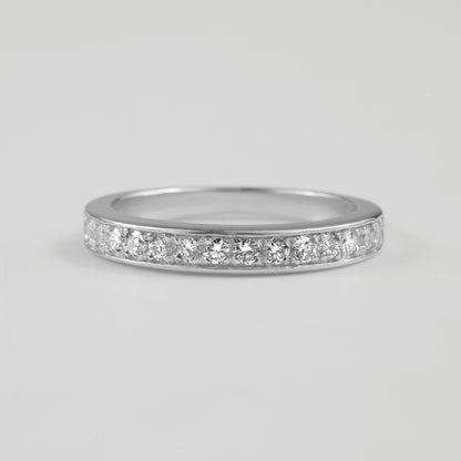 Seamless Sterling Silver Lab-Grown Diamond Ring