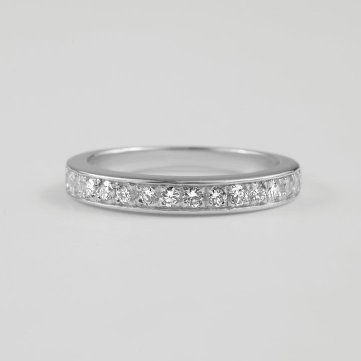 Seamless Sterling Silver Lab-Grown Diamond Ring