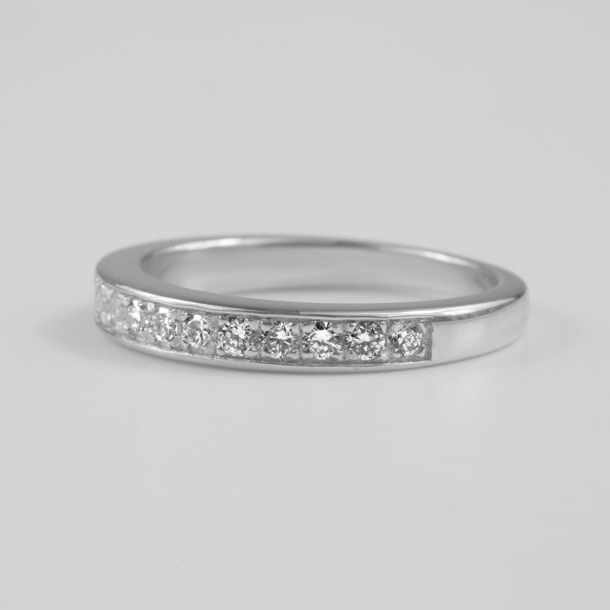 Seamless Sterling Silver Lab-Grown Diamond Ring