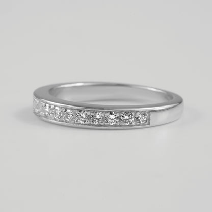 Seamless Sterling Silver Lab-Grown Diamond Ring