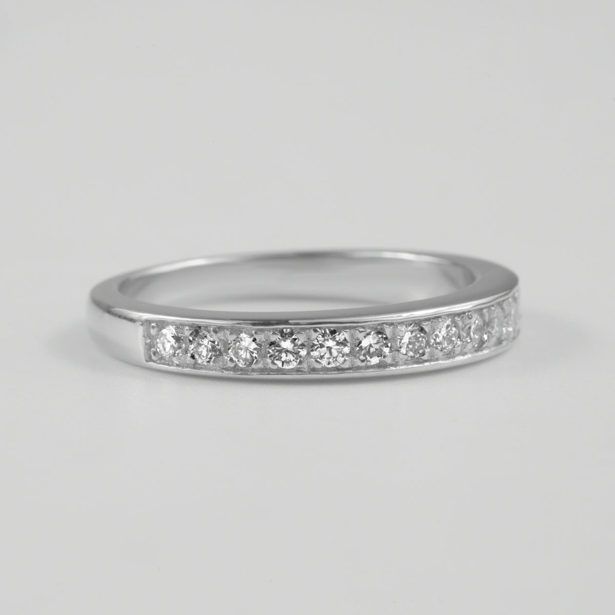 Seamless Sterling Silver Lab-Grown Diamond Ring