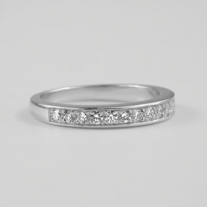 Seamless Sterling Silver Lab-Grown Diamond Ring