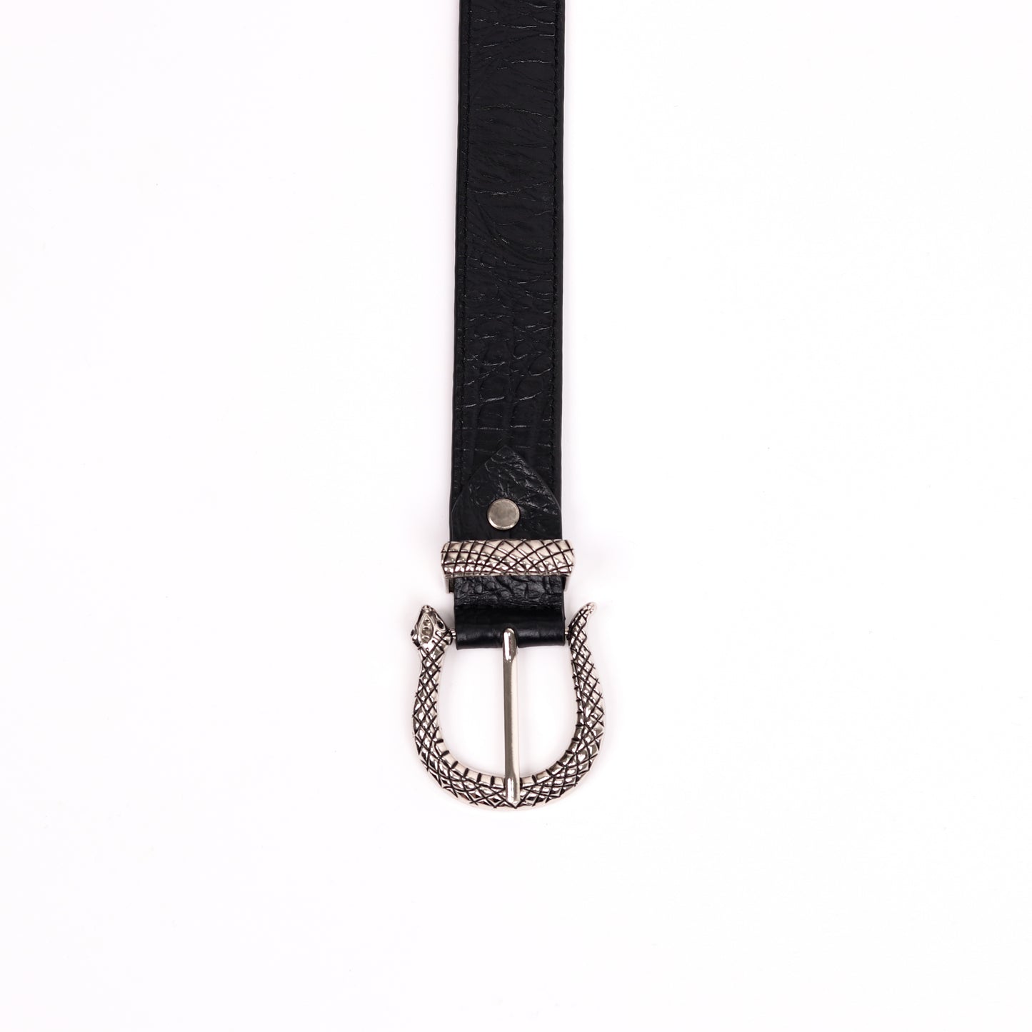 Serpent Croc Belt (Black)