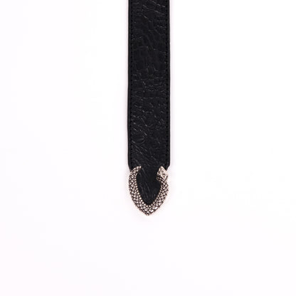 Serpent Croc Belt (Black)