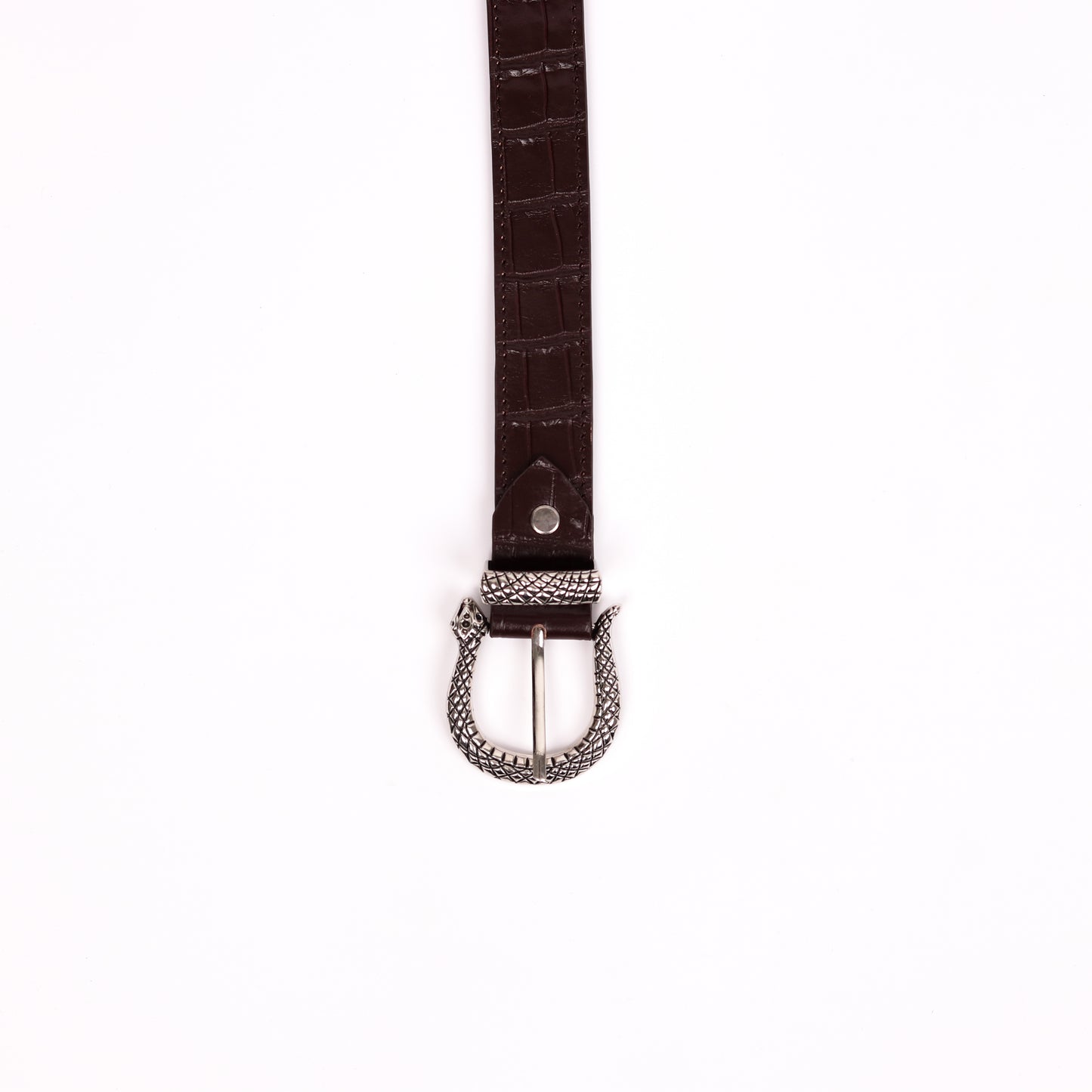 Serpent Croc Belt (Brown)