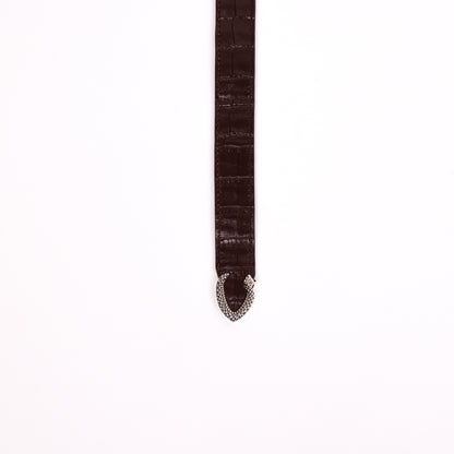 Serpent Croc Belt (Brown)