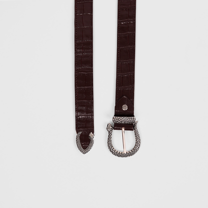 Serpent Croc Belt (Brown)