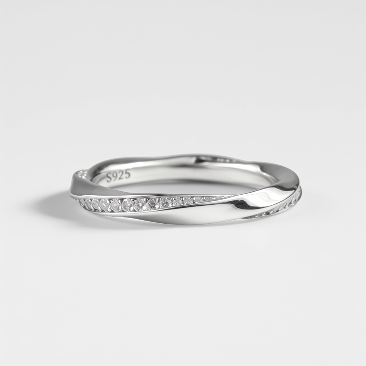 Swirl Twist Gemstone Ring