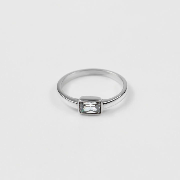 Silver Horizon Baguette Ring