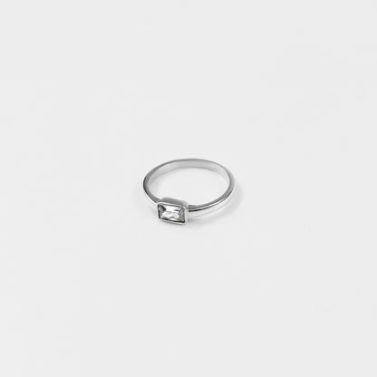 Silver Horizon Baguette Ring