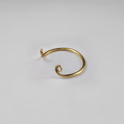 Spiral Finial Brass Cuff
