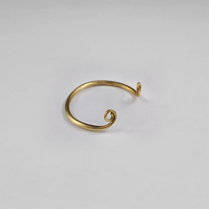 Spiral Finial Brass Cuff