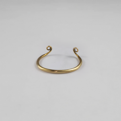 Spiral Finial Brass Cuff