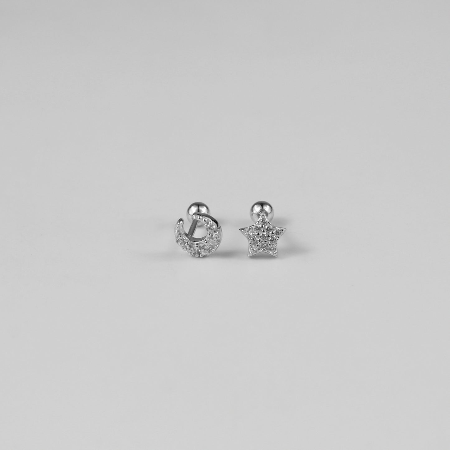 Star & Moon Ear Studs