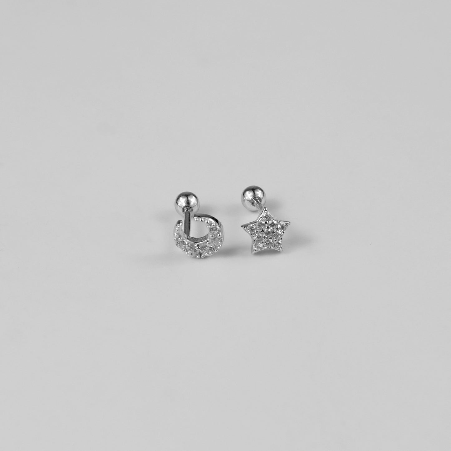 Star & Moon Ear Studs