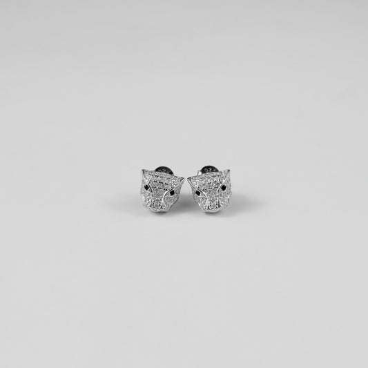 Sterling Panthera Ear Studs
