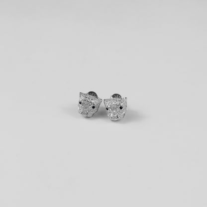 Sterling Panthera Ear Studs