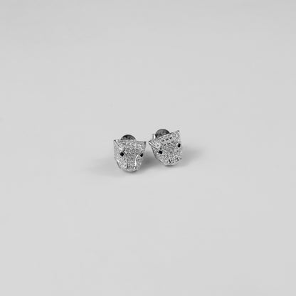 Sterling Panthera Ear Studs