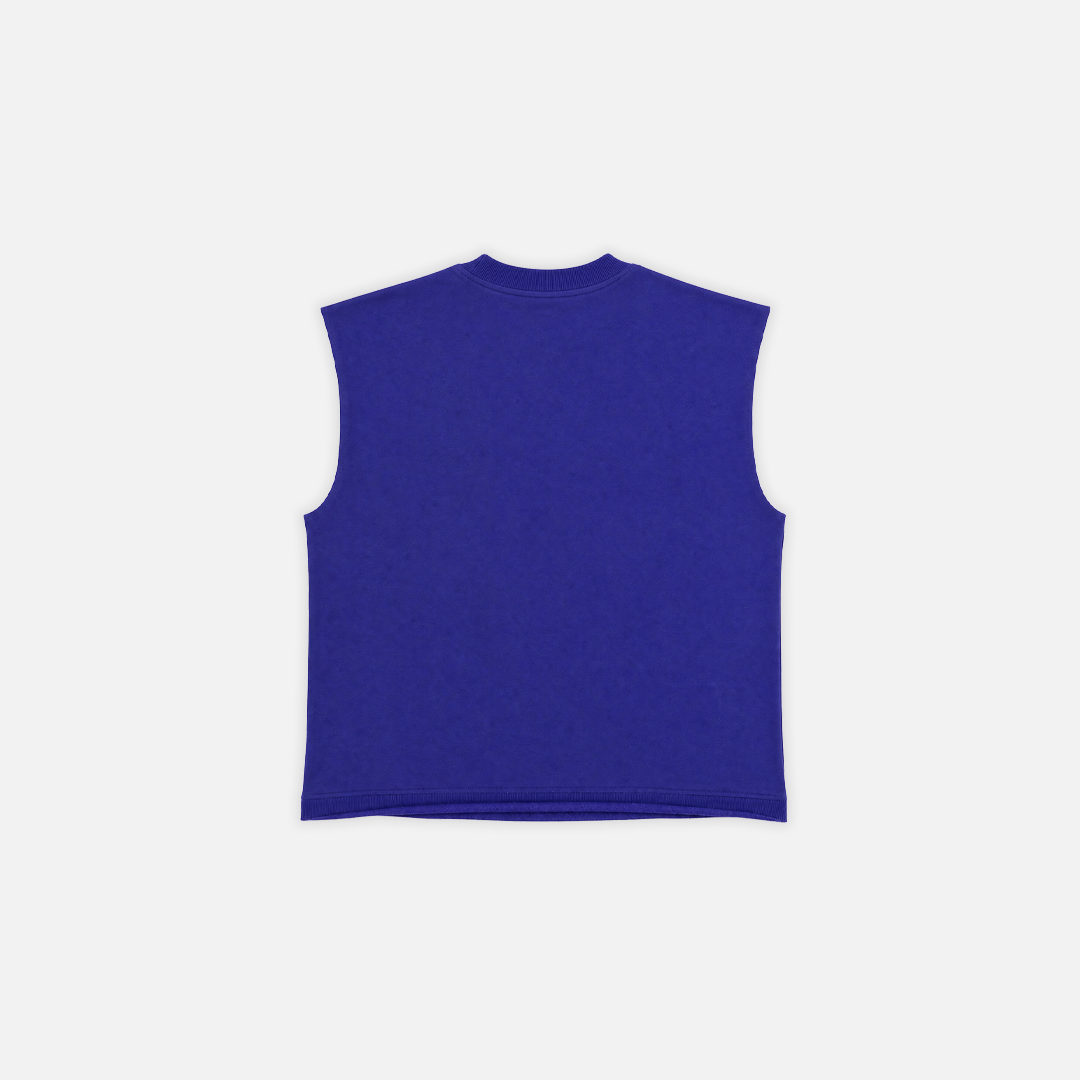 Sun & Moon Embroidered Purple Sleeveless Top