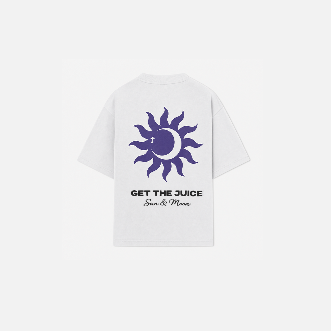 Sun & Moon Graphic White Oversized