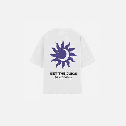 Sun & Moon Graphic White Oversized