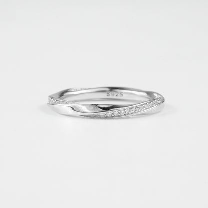 Swirl Twist Gemstone Ring