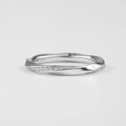 Swirl Twist Gemstone Ring